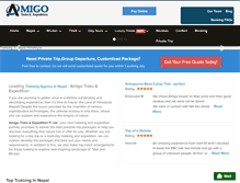 Tablet Screenshot of amigotrekking.com